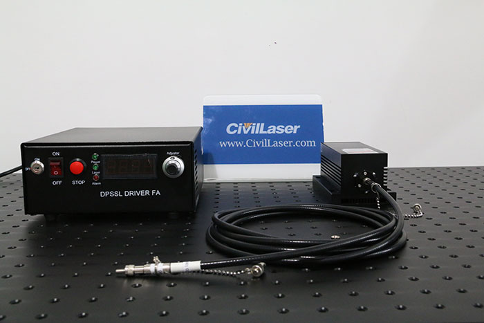 355nm Fiber coupled laser Pulsed Laser up to 100mW Repeat rate 10KHz